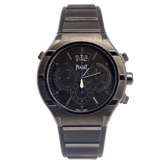 Piaget Polo Fortyfive Flyback Chronograph Automatic Watch Titanium and Rubber 45
