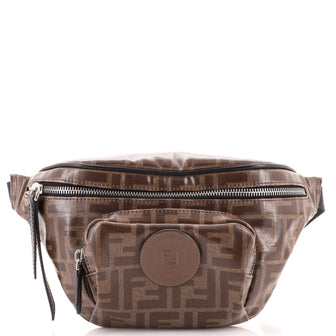 Fendi Front Pocket Waist Bag Zucca Coated Canvas