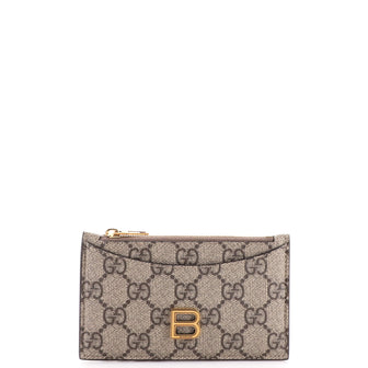 Gucci x Balenciaga The Hacker Project Zip Card Case GG Coated Canvas