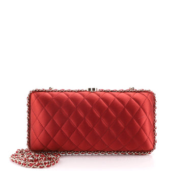 Chanel Chain Around Clutch Quilted Satin Small