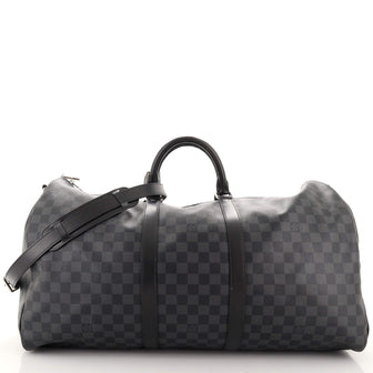 Louis Vuitton Keepall Bandouliere Bag Damier Graphite 55