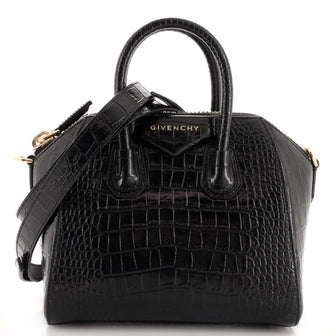 Givenchy Antigona Bag Crocodile Embossed Leather Mini