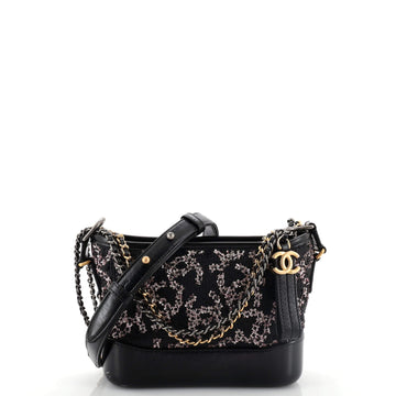 Chanel Gabrielle Hobo Logo Motif Sequins Small