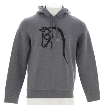 Hermes Men's Cheval au Trait Hoodie Cotton with Applique