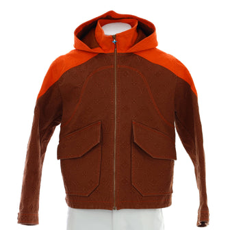 Louis Vuitton Men's Flap Pocket Hooded Jacket Monogram Denim