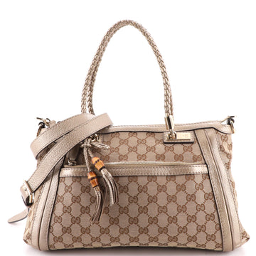 Gucci Bella Convertible Top Handle Bag GG Canvas Small