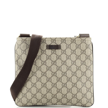 Gucci Zip Top Messenger Bag GG Coated Canvas Small