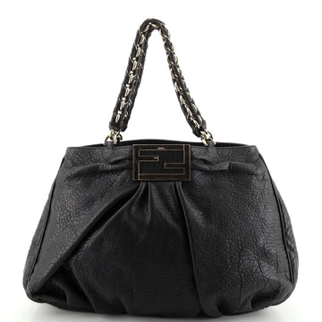 Fendi Mia Tote Pebbled Leather Large