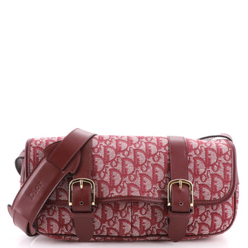 Christian Dior Vintage Trotter Flap Messenger Bag Diorissimo Canvas Medium