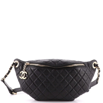 Chanel Banane Waist Bag Quilted Leather