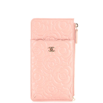 Chanel Classic Phone Case Pouch Camellia Caviar