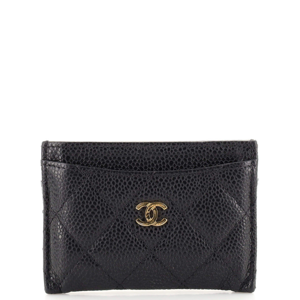 Chanel Classic Card Holder Quilted Caviar Black 1959831