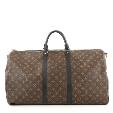 Louis Vuitton Keepall Bandouliere Bag Macassar Monogram Canvas 55 Brown 1959901
