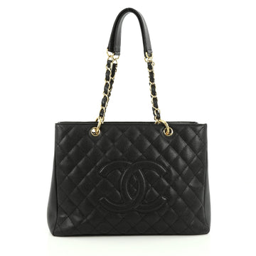 Chanel Grand Shopping Tote Quilted Caviar Black 1960201