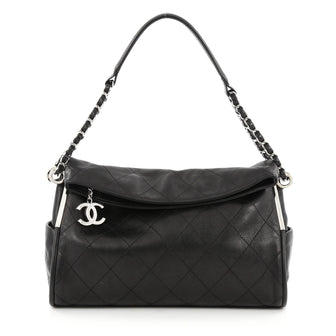 Chanel Ultimate Soft Hobo Quilted Leather Medium Black 1960202
