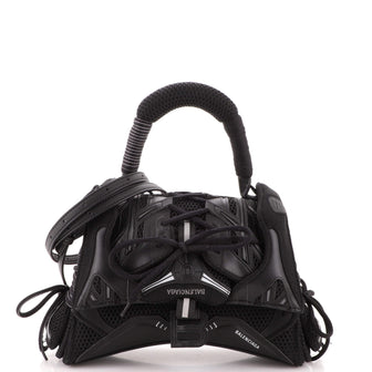 Balenciaga SneakerHead Top Handle Bag Mesh and Faux Leather Small