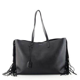 Saint Laurent Fringe Shopper Tote Leather Large