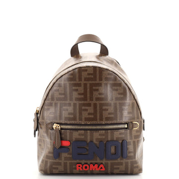 Fendi Mania Logo Backpack Zucca Coated Canvas Mini