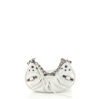 Balenciaga Le Cagole Giant Studs Shoulder Bag Leather XS