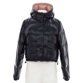 Moncler Women's Bardanette Cropped Puffer Jacket Quilted Nylon with Down