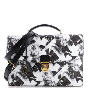 Celine Cartable Business Bag Printed Triomphe Coated Canvas Small