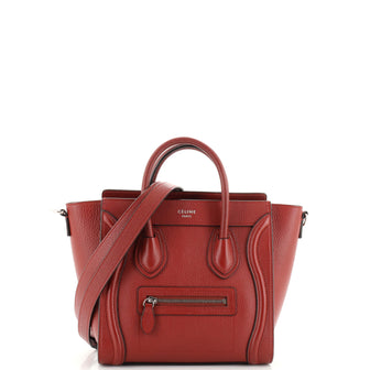 Celine Luggage Bag Grainy Leather Nano