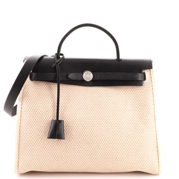 Hermes Herbag Toile and Leather PM