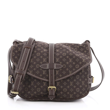 Louis Vuitton Saumur Handbag Mini Lin Brown 1962702