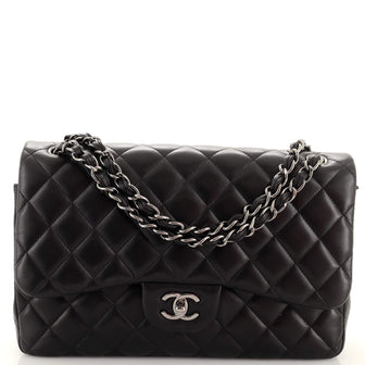 Chanel Classic Double Flap Bag Quilted Lambskin Jumbo