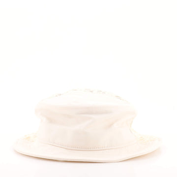 Christian Dior Bucket Hat Cotton and Oblique Embroidered Tulle