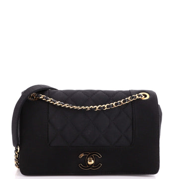 Chanel Mademoiselle Vintage Flap Bag Quilted Grosgrain Small