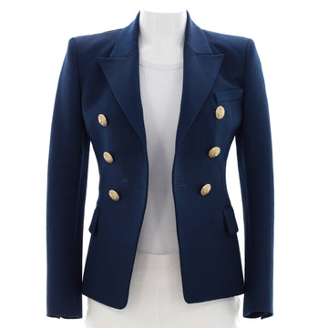 Balmain Women's Double Breasted Blazer Wool