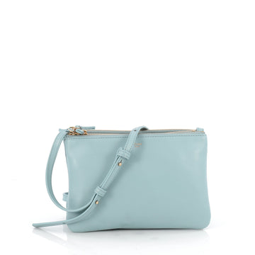 Celine Trio Crossbody Bag Leather Small Blue 1963103