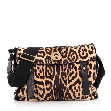Saint Laurent Muse Two Messenger Leopard Print Pony Hair Medium Brown 1963106