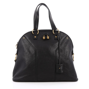 Saint Laurent Muse Shoulder Bag Leather Oversized Black 1963108