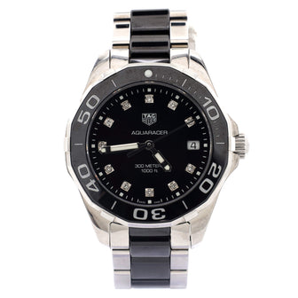 Tag Heuer Aquaracer 300M Quartz Watch Stainless Steel and Ceramic with Diamond Markers 35