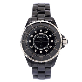 Chanel J12 Quartz Watch Ceramic and Stainless Steel with Diamond Markers 33
