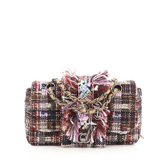 Chanel Flap Bag Tweed with Swarovski Small Pink 1964102
