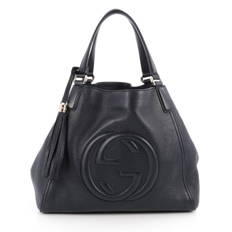 Gucci Soho Shoulder Bag Leather Medium Blue 1964601
