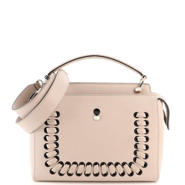 Fendi DotCom Convertible Satchel Whipstitch Leather Medium