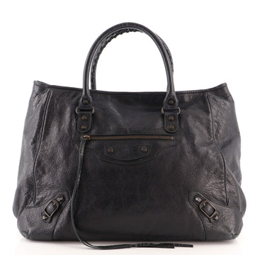Balenciaga Classic Studs Sunday Tote Leather Large