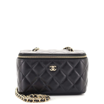 Chanel Classic Vanity Case with Chain Quilted Lambskin Small
