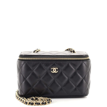 Chanel Classic Vanity Case with Chain Quilted Lambskin Small