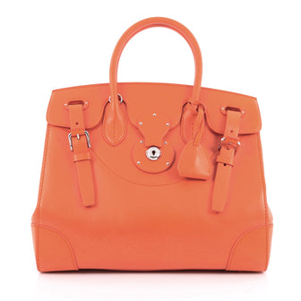 Ralph Lauren Collection Soft Ricky Handbag Leather 33 Orange 1965701