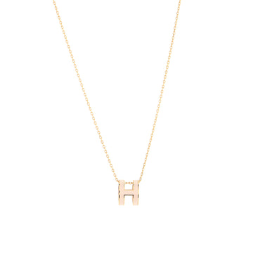 Hermes Pop H Pendant Chain Necklace Metal and Enamel