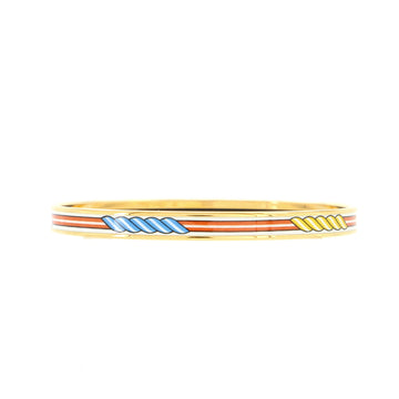 Hermes Bangle Bracelet Printed Enamel Narrow