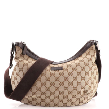 Gucci Saddle Zip Messenger Bag GG Canvas Small