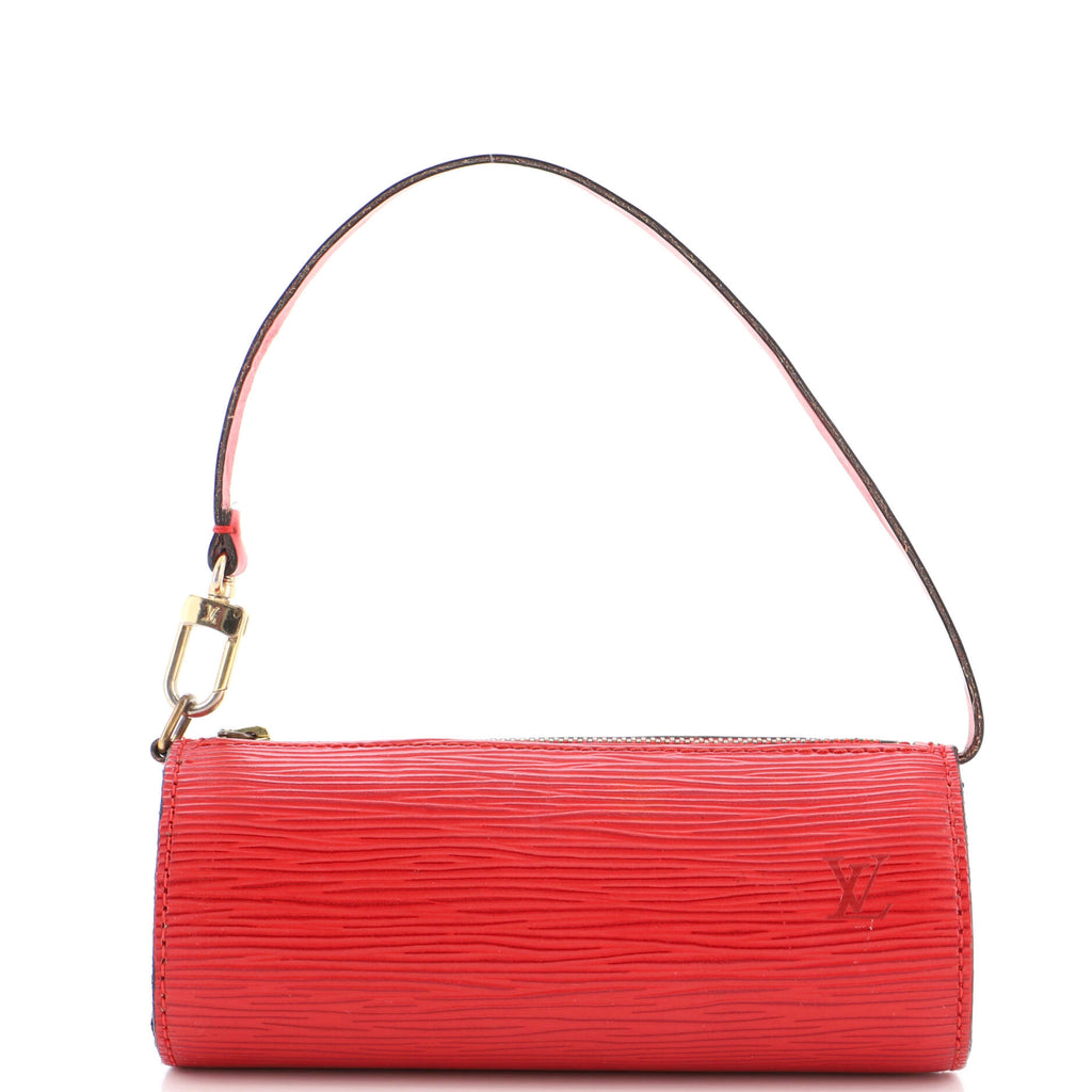 Louis Vuitton Red Epi Leather Soufflot Bag with Pochette