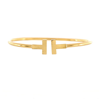 Tiffany & Co. T Wire Bracelet 18K Yellow Gold Narrow