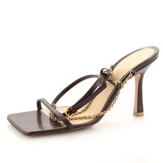 Bottega Veneta Women's Stretch Strap Chain Heels Leather